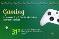 Xbox-Umfrage zeigt: Familien möchten an den Feiertagen gemeinsam spielen