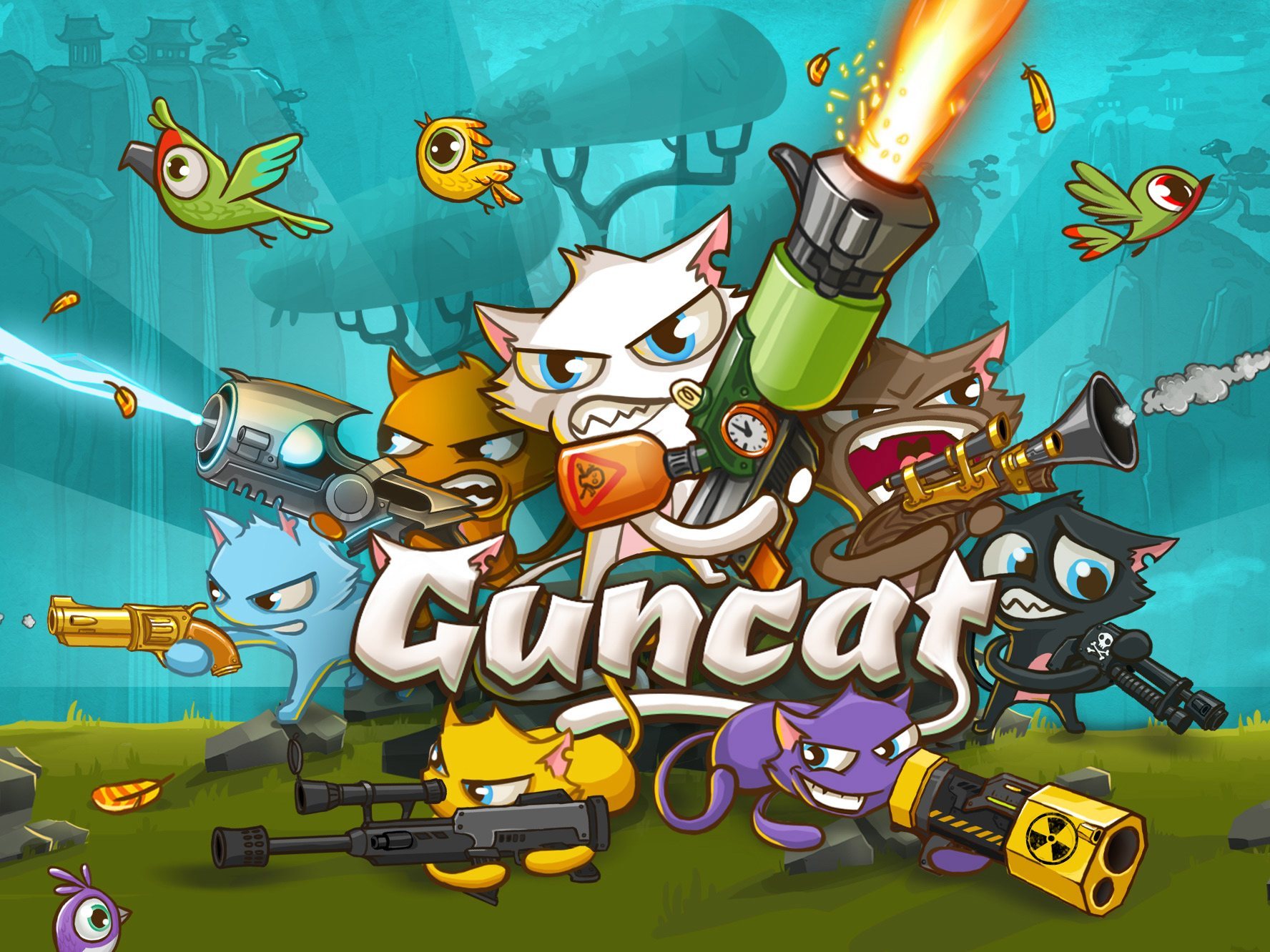 Cat games на андроид. Guncat игра. Cat Gun в злом. Игра на андроид обложка. Игра плохой котик.