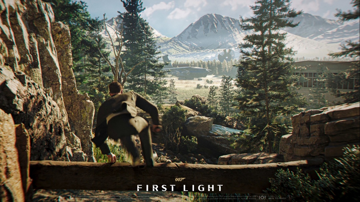 A person in a suit walking on a log in a forestAI-generated content may be incorrect.