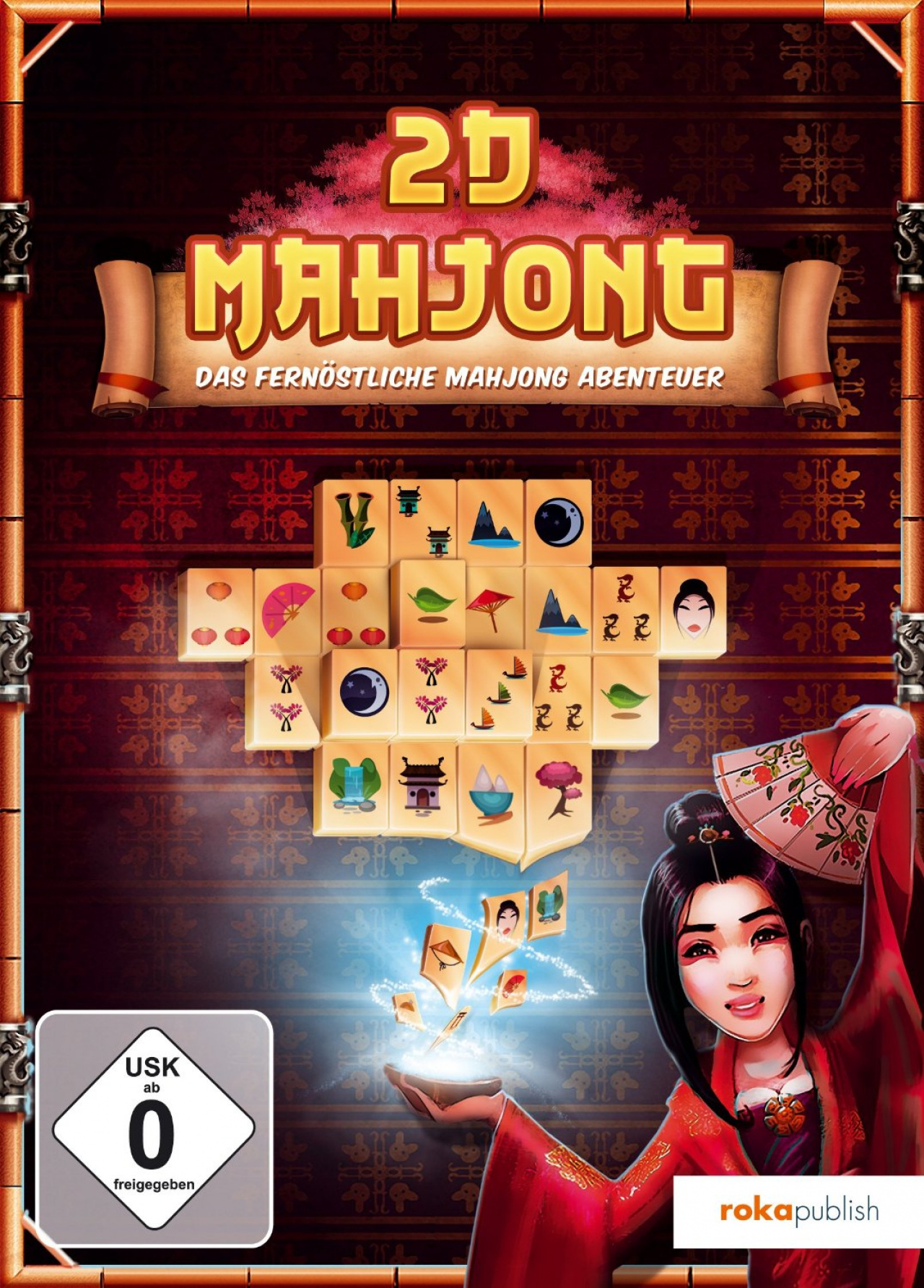 Mahjong 2. Маджонг с девочкой и котом.