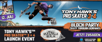 Tony Hawks™ Pro Skater 3+4™: Die Release-Woche wird in Hamburg, Frankfurt und Berlin live gefeiert
