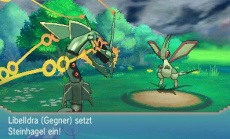 In Pokémon Omega Rubin und Pokémon Alpha Saphir kann Rayquaza eine Mega-Entwicklung durchführen