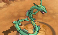 Das Legendäre Pokémon Rayquaza erscheint neben Groudon und Kyogre in Pokémon Omega Rubin und Pokémon Alpha Saphir