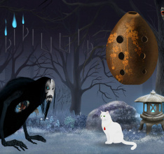 Cat and Ghostly Road