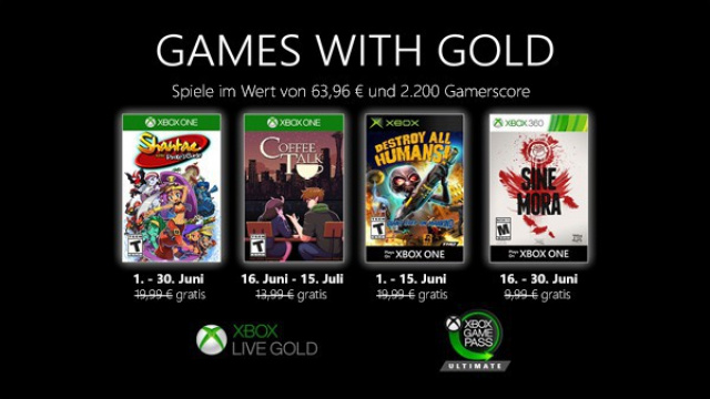 Games with Gold: Diese Spiele gibt es im Juni gratisNews  |  DLH.NET The Gaming People