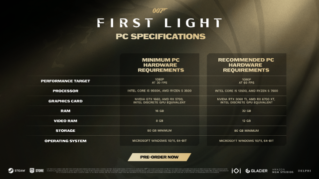 007 First Light: IO Interactive veröffentlicht PC-Systemanforderungen zum kommenden Bond-AbenteuerNews  |  DLH.NET The Gaming People