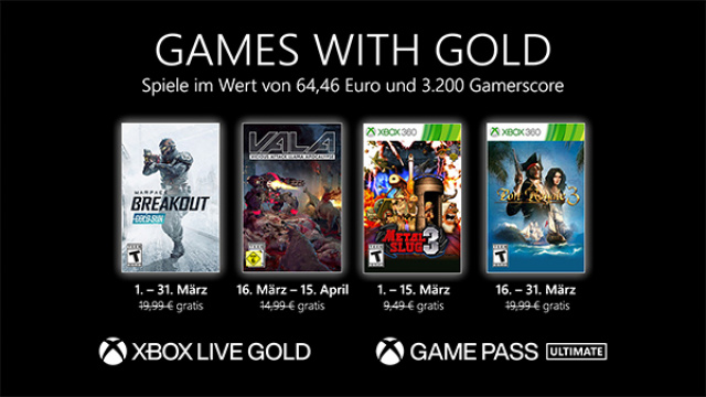 Games with Gold: Diese Spiele gibt es im März 2020 gratisNews  |  DLH.NET The Gaming People