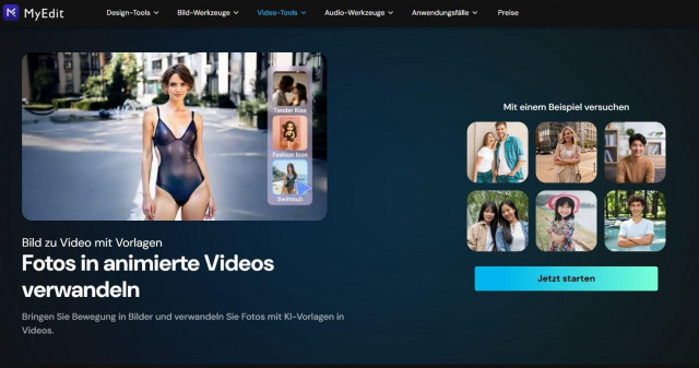 Lebendige Urlaubsgrüße – KI-Bild-zu-Video-Funktion im Online-Tool MyEditNews  |  DLH.NET The Gaming People