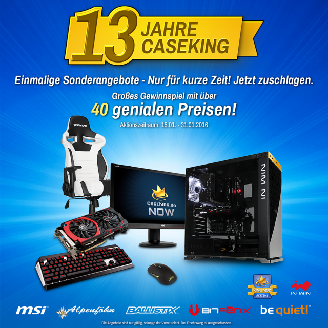 13 Jahre! Caseking feiert mit außergewöhnlichen Angeboten und einem riesigen Gewinnspiel GeburtstagNews  |  DLH.NET The Gaming People