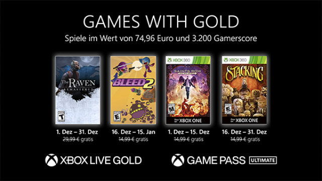 Games with Gold: Diese Spiele gibt es im Dezember gratisNews  |  DLH.NET The Gaming People