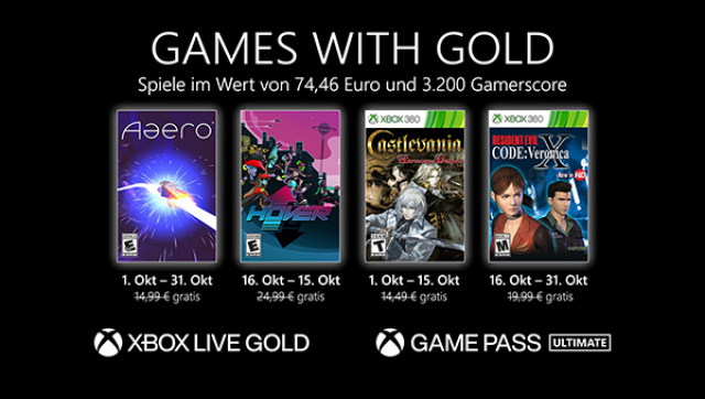 Games with Gold: Diese Spiele gibt es im Oktober gratisNews  |  DLH.NET The Gaming People