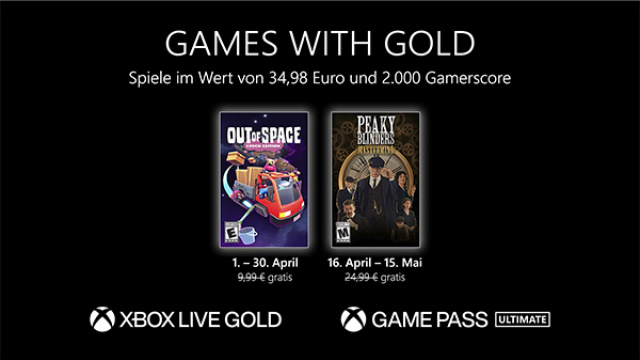 Games with Gold: Diese Spiele gibt es im April gratis