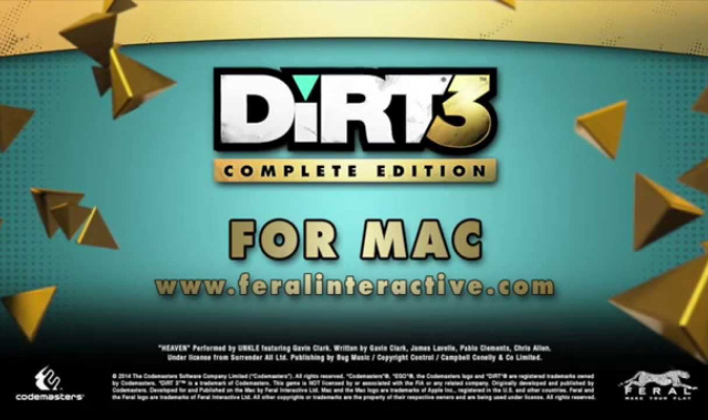 DiRT 3 Complete Edition Now Out on Mac